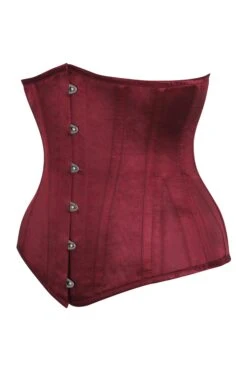 Long Burgundy Underbust Waist Taming Corset -Corset Story MY 1683