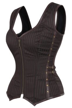 Brown Jacquard Steampunk Corset -Corset Story MY 2113
