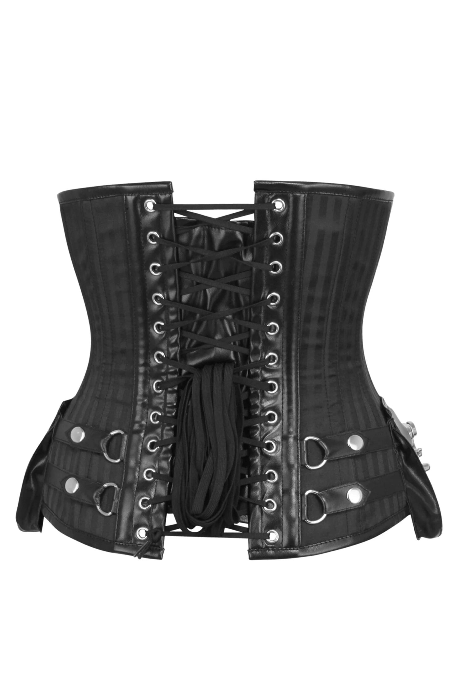 Black Striped Pirate Underbust Corset 3 Black Striped Pirate Underbust Corset - Image 3