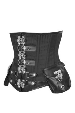Black Striped Pirate Underbust Corset 10 Black Striped Pirate Underbust Corset -Corset Story MY 2123