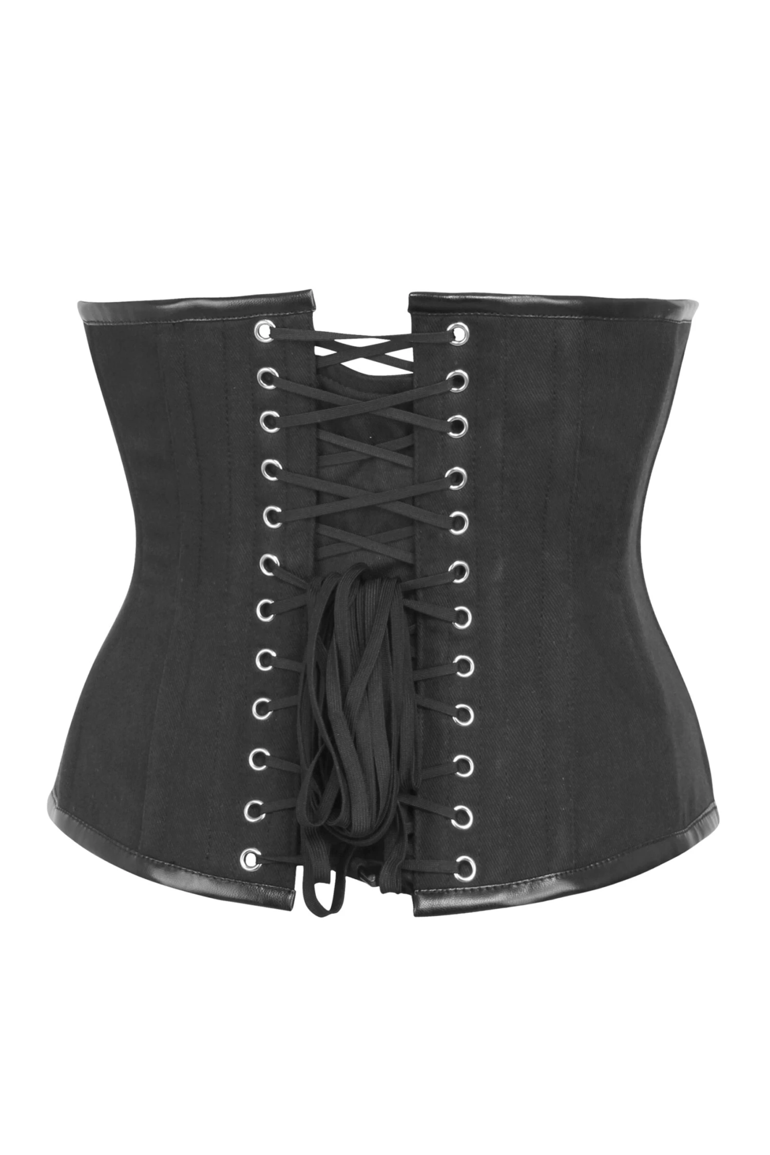Black Brocade Wild West Underbust Corset 2 Black Brocade Wild West Underbust Corset - Image 2