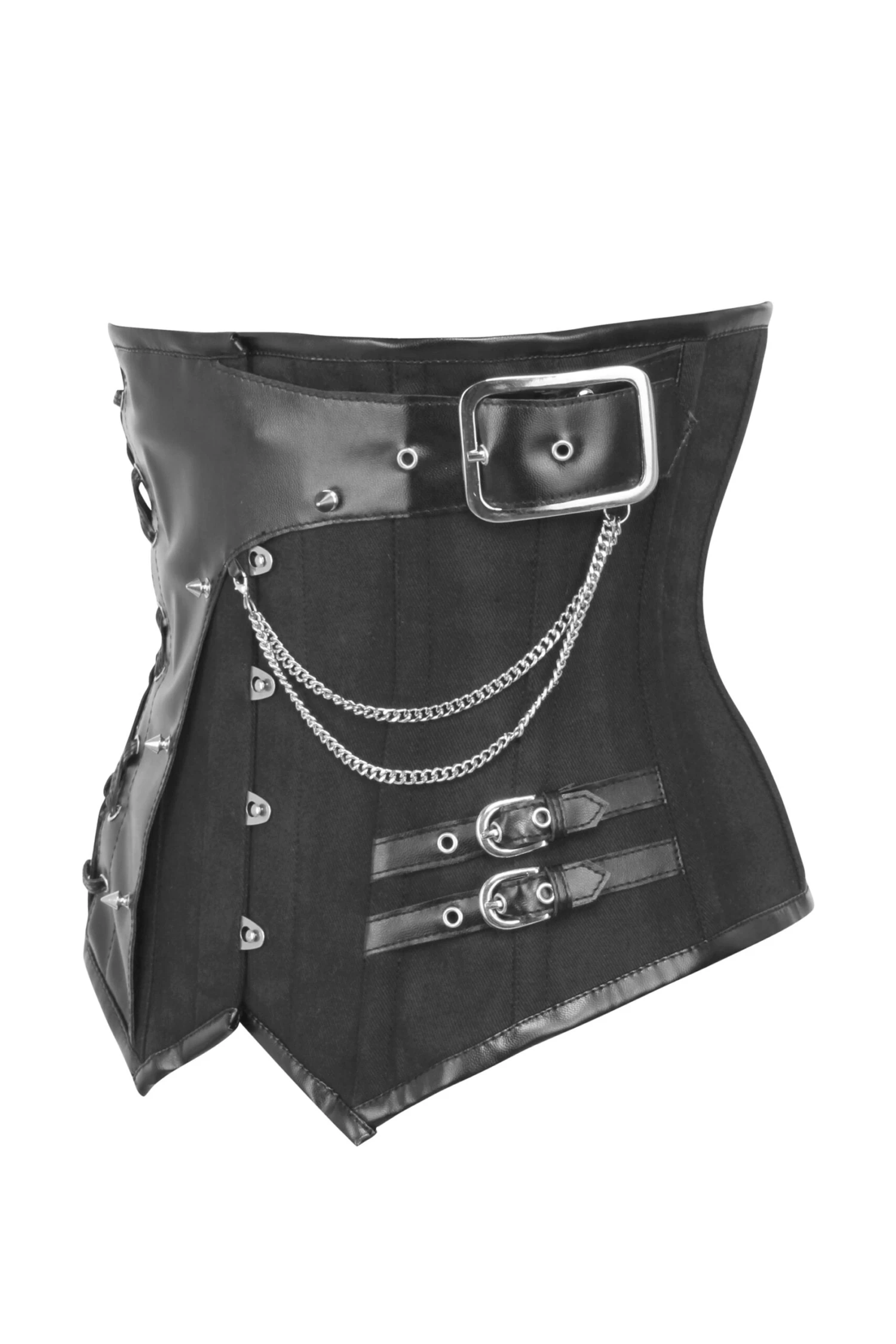 Black Brocade Wild West Underbust Corset 3 Black Brocade Wild West Underbust Corset - Image 3
