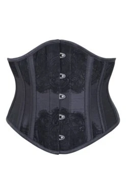 Black Waist Taming Underbust With Decorative Lace
