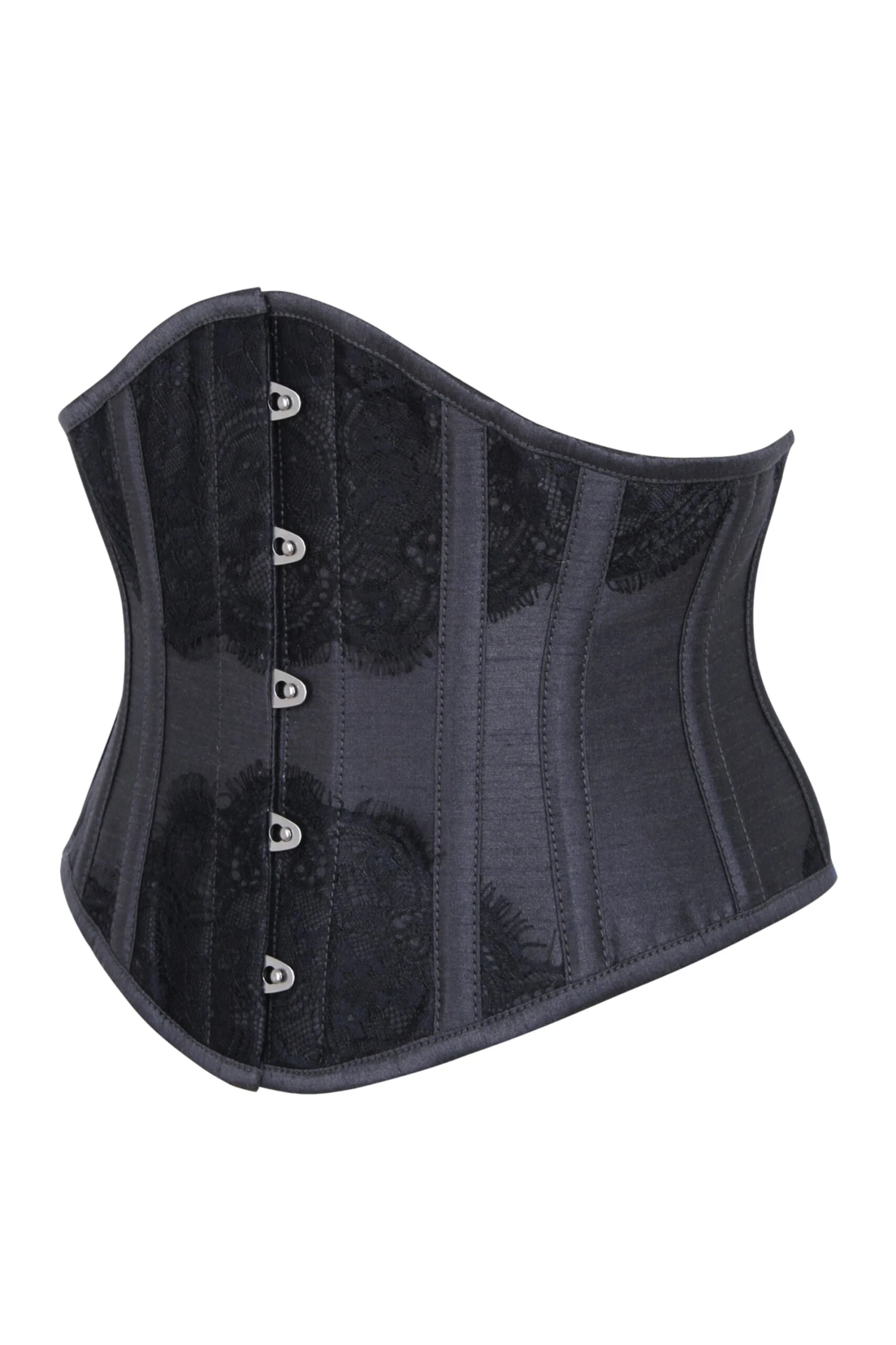 Black Waist Taming Underbust With Decorative Lace 3 Black Waist Taming Underbust With Decorative Lace - Image 3