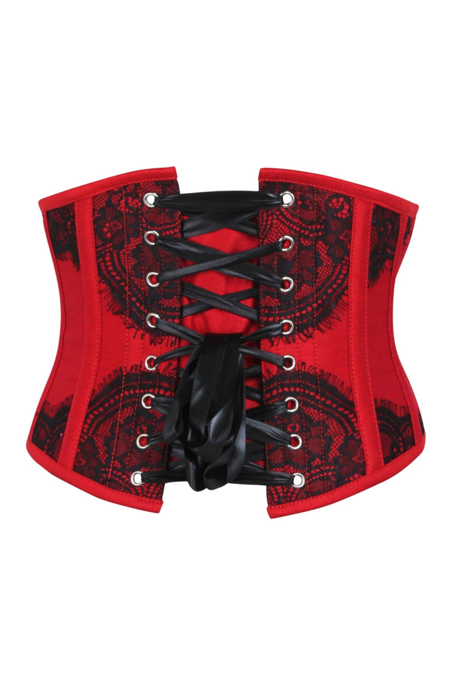 Red Waist Taming Underbust With Decorative Lace 2 Red Waist Taming Underbust With Decorative Lace - Image 2