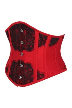 Red Waist Taming Underbust With Decorative Lace 5 Red Waist Taming Underbust With Decorative Lace -Corset Story MY 2193