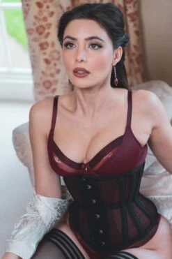 Black Mesh Fronted Underbust -Corset Story MY 400 December website 1