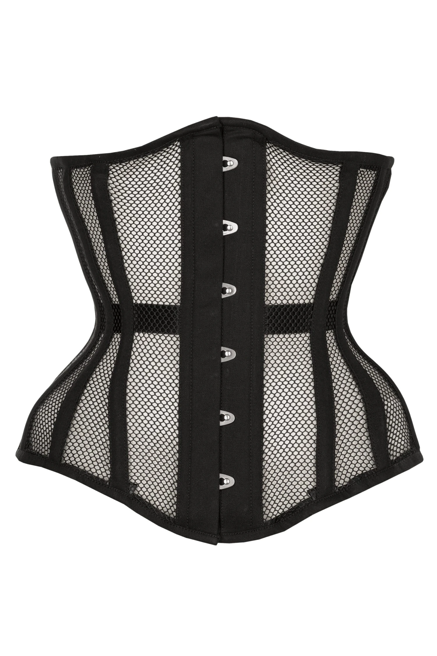 Longline Black Mesh Underbust 1 Longline Black Mesh Underbust