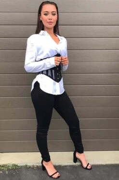 Black Mesh Waspie Underbust -Corset Story MY 403 Customerpic June2021 2