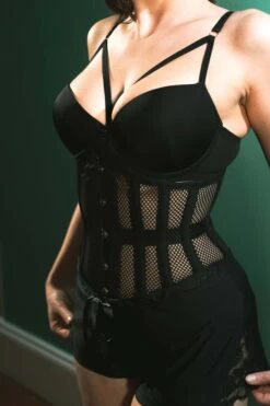Black Mesh Waspie Underbust -Corset Story MY 403 December2020 website 9