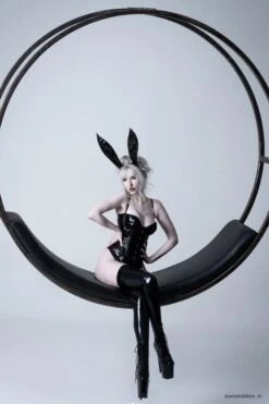 Black PVC Waist Training Waspie Underbust 22 Black PVC Waist Training Waspie Underbust -Corset Story MY 500 amandakee m 1