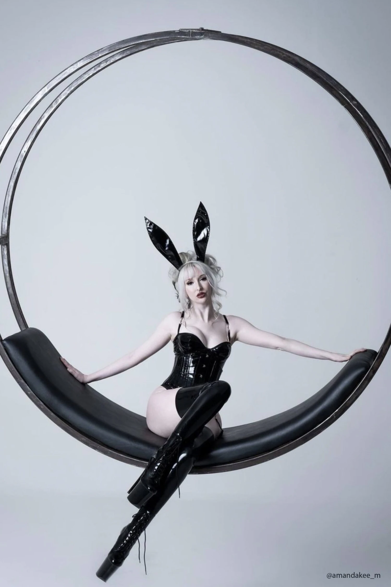 Black PVC Waist Training Waspie Underbust 7 Black PVC Waist Training Waspie Underbust - Image 7