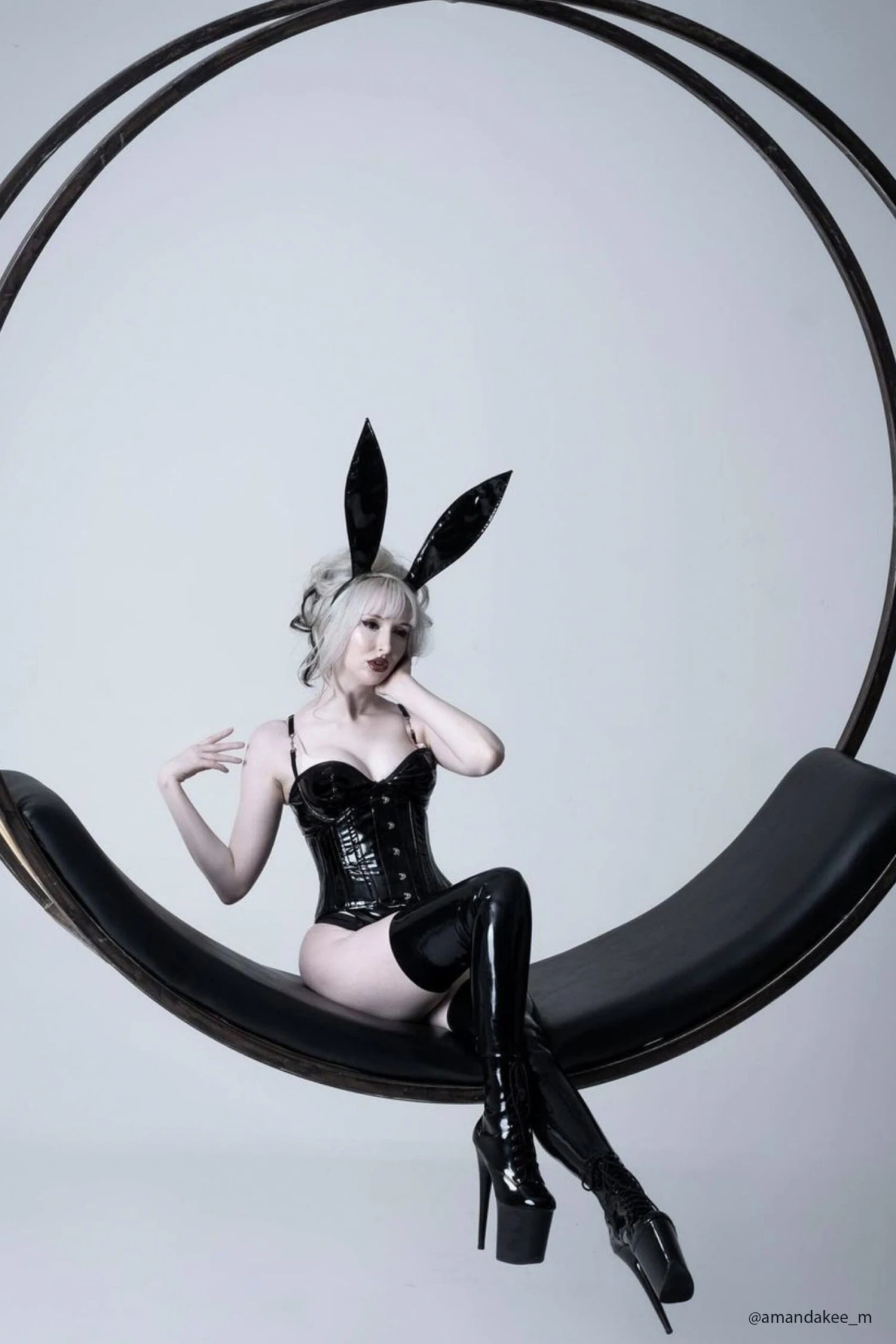 Black PVC Waist Training Waspie Underbust 5 Black PVC Waist Training Waspie Underbust - Image 5