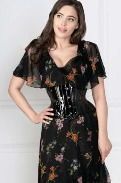 Black PVC Waist Training Waspie Underbust 31 Black PVC Waist Training Waspie Underbust -Corset Story MY 500 2