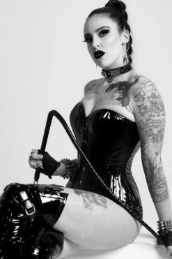 Black PVC Classic Overbust Corset -Corset Story MY 501 lucillelarose Jan2022