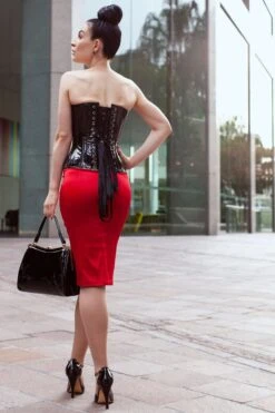 Black PVC Classic Overbust Corset -Corset Story MY 501 website 4