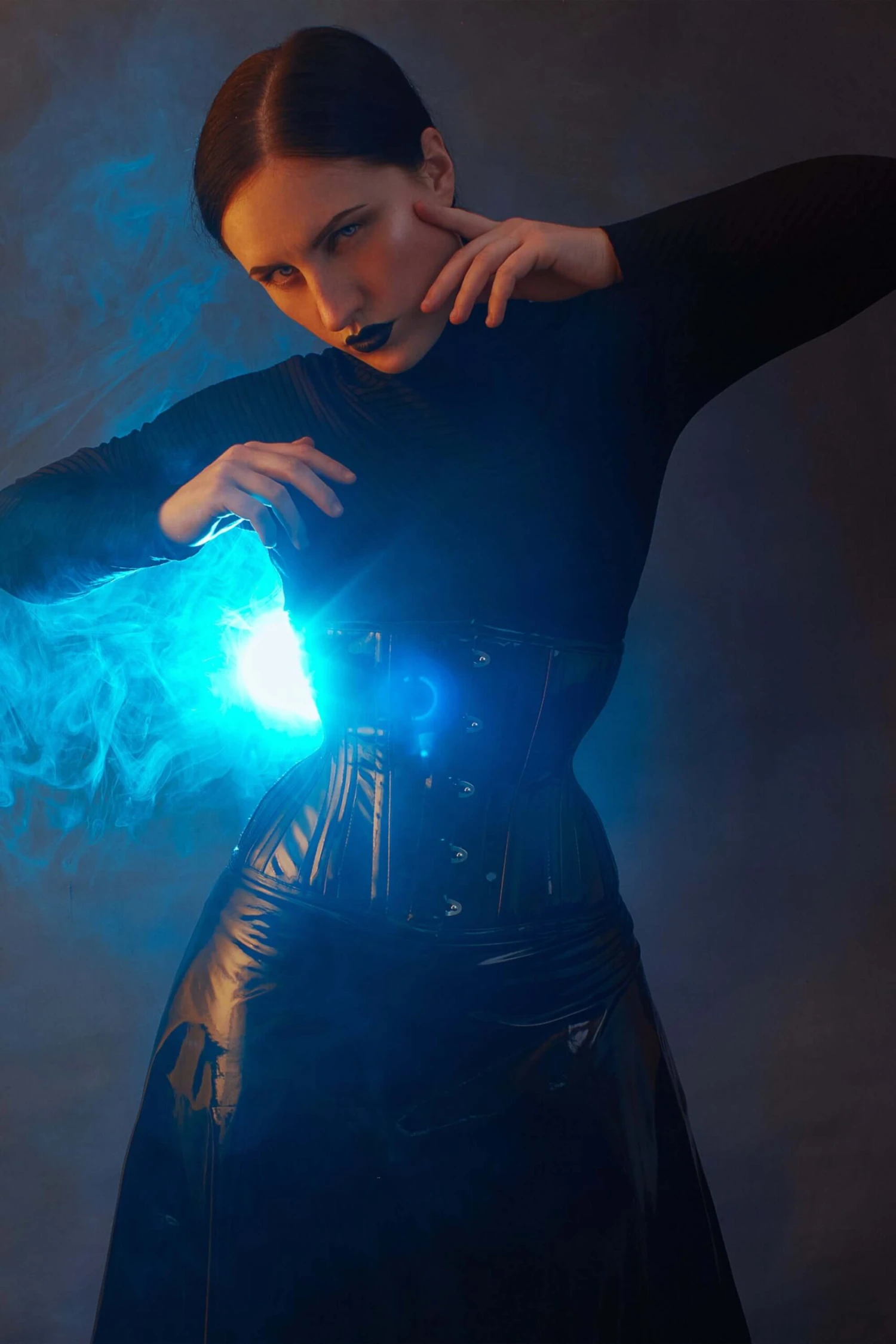 Black PVC Classic Underbust Waist Trainer With Hip Gores 12 Black PVC Classic Underbust Waist Trainer With Hip Gores - Image 12