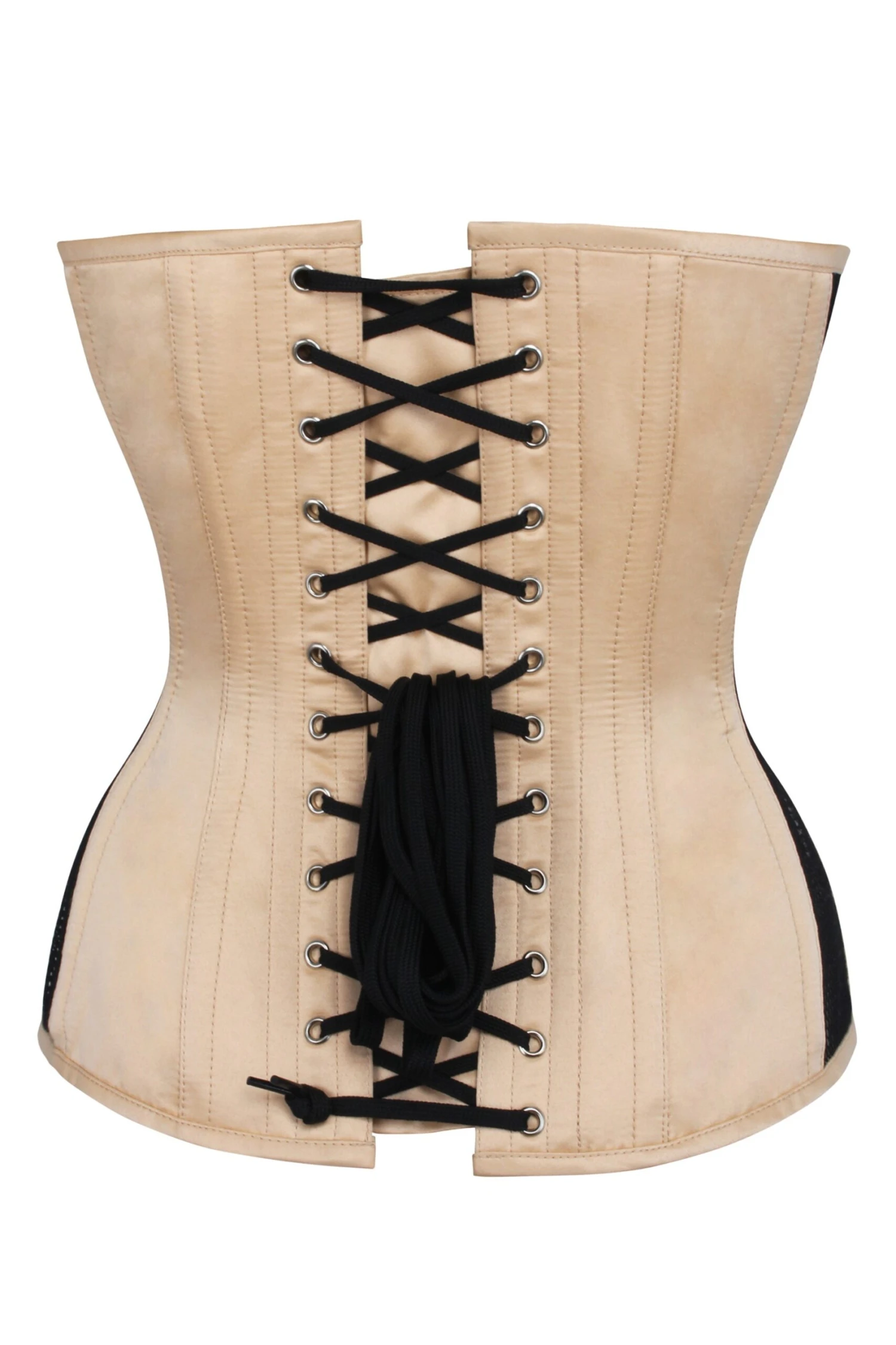 Beige Mesh Waist Taming Overbust Corset 3 Beige Mesh Waist Taming Overbust Corset - Image 3