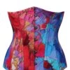 Kaleidoscopic Exposed Petal Longline Underbust Corset