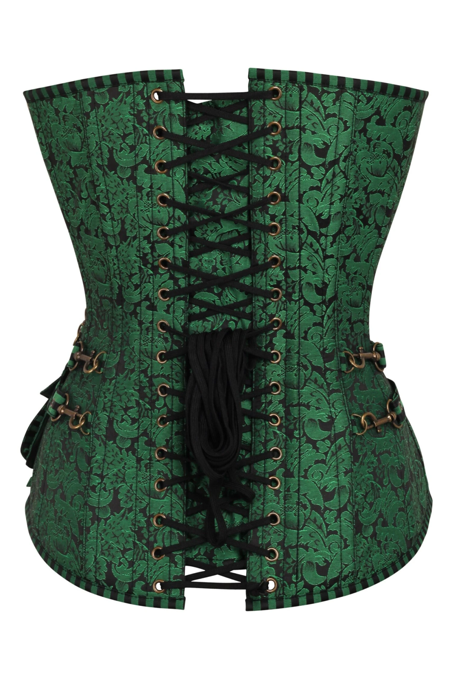Green Longline Steampunk Corset 2 Green Longline Steampunk Corset - Image 2