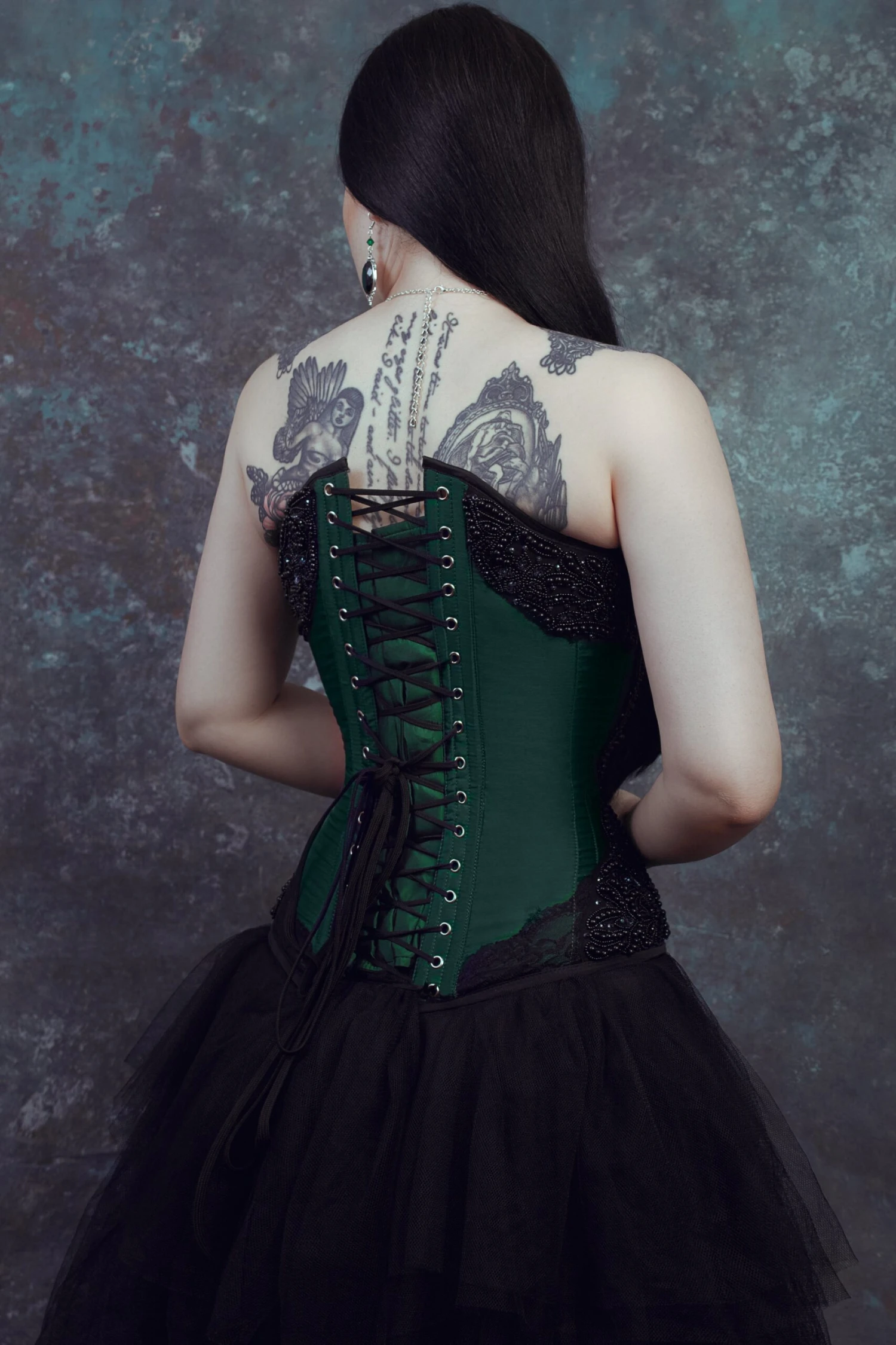 Jade Green Overbust Corset 9 Jade Green Overbust Corset - Image 9