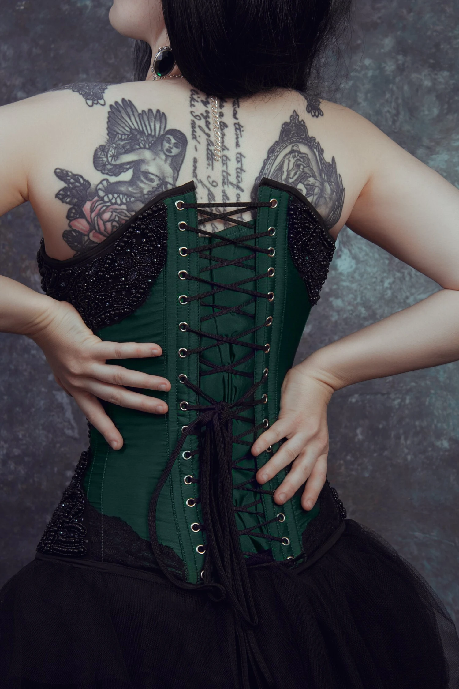 Jade Green Overbust Corset 11 Jade Green Overbust Corset - Image 11