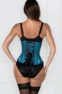 Longline Turquoise Underbust With Flossing 12 Longline Turquoise Underbust With Flossing -Corset Story ND 147 4