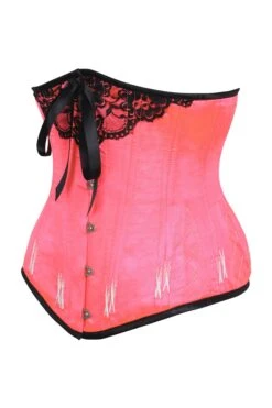 Longline Hot Pink Underbust With Flossing -Corset Story ND 2473