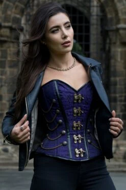 Purple Steampunk Corset With Chains 29 Purple Steampunk Corset With Chains -Corset Story ND 300 website 1