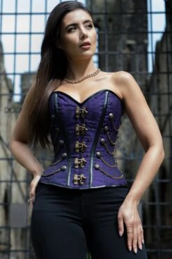Purple Steampunk Corset With Chains 30 Purple Steampunk Corset With Chains -Corset Story ND 300 website 3