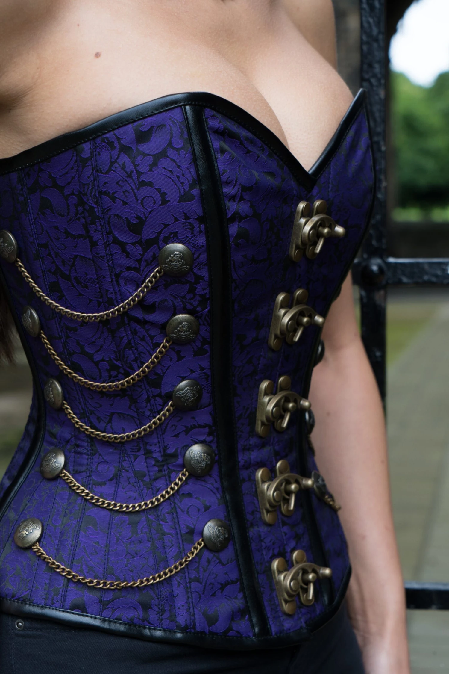 Purple Steampunk Corset With Chains 9 Purple Steampunk Corset With Chains - Image 9