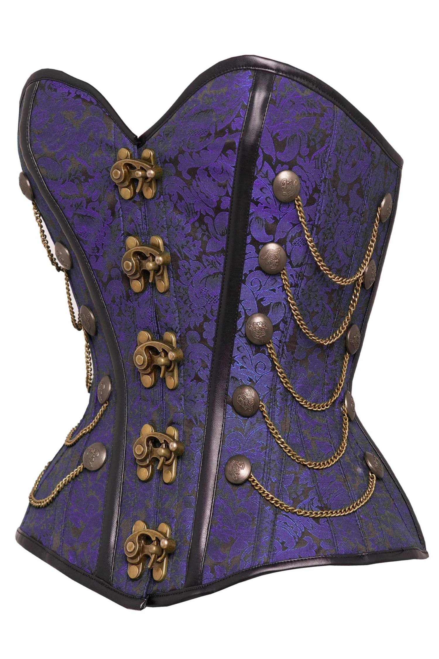 Purple Steampunk Corset With Chains 4 Purple Steampunk Corset With Chains - Image 4