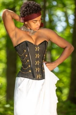 Black Steampunk Corset With Chains 21 Black Steampunk Corset With Chains -Corset Story ND 301 August2020 website 4