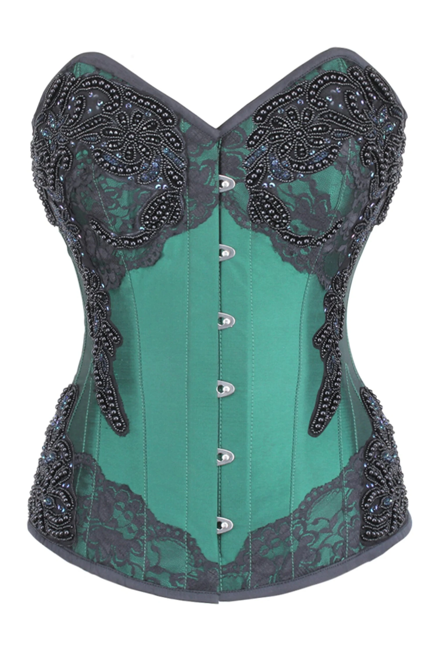 Jade Green Overbust Corset 1 Jade Green Overbust Corset