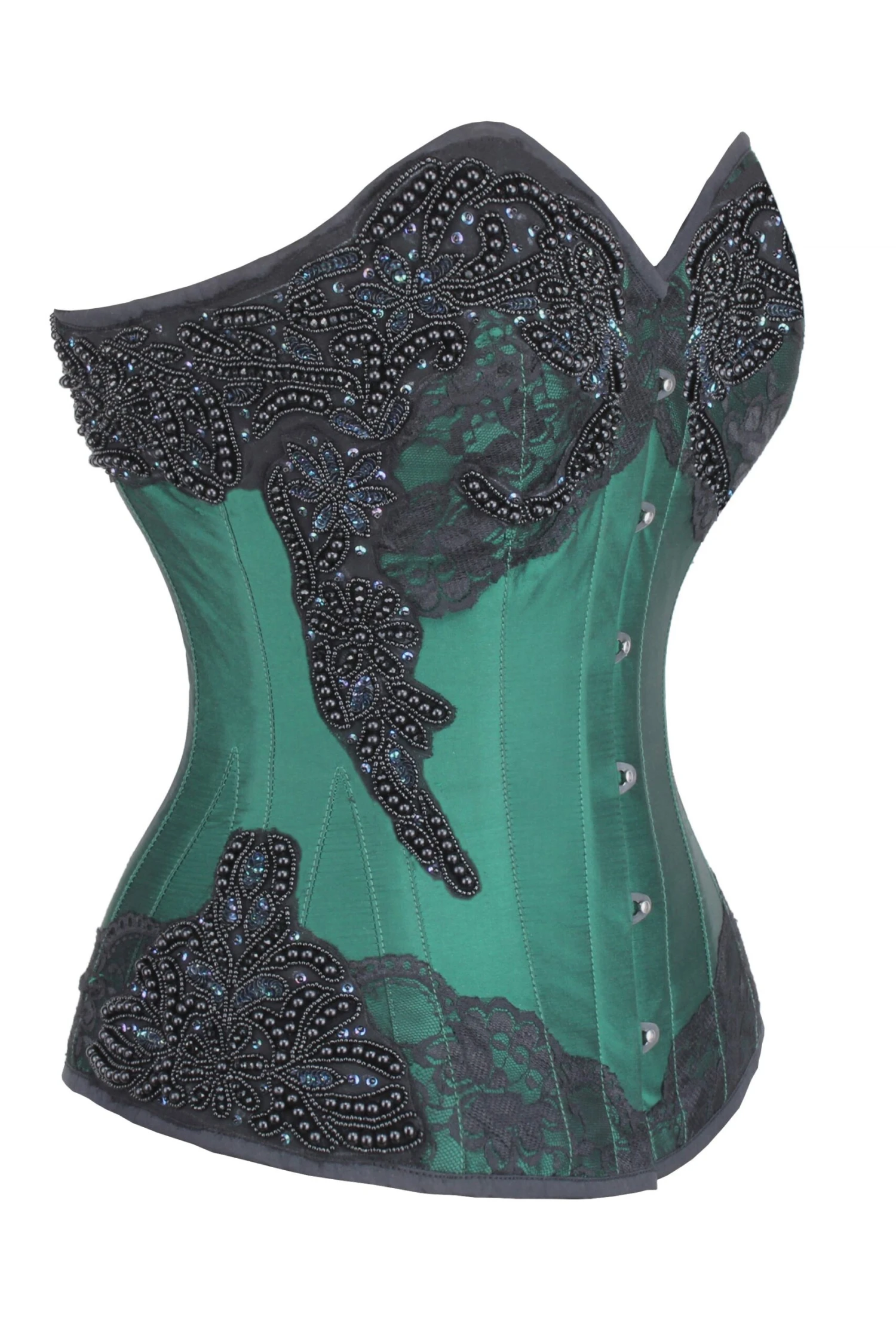 Jade Green Overbust Corset 7 Jade Green Overbust Corset - Image 7