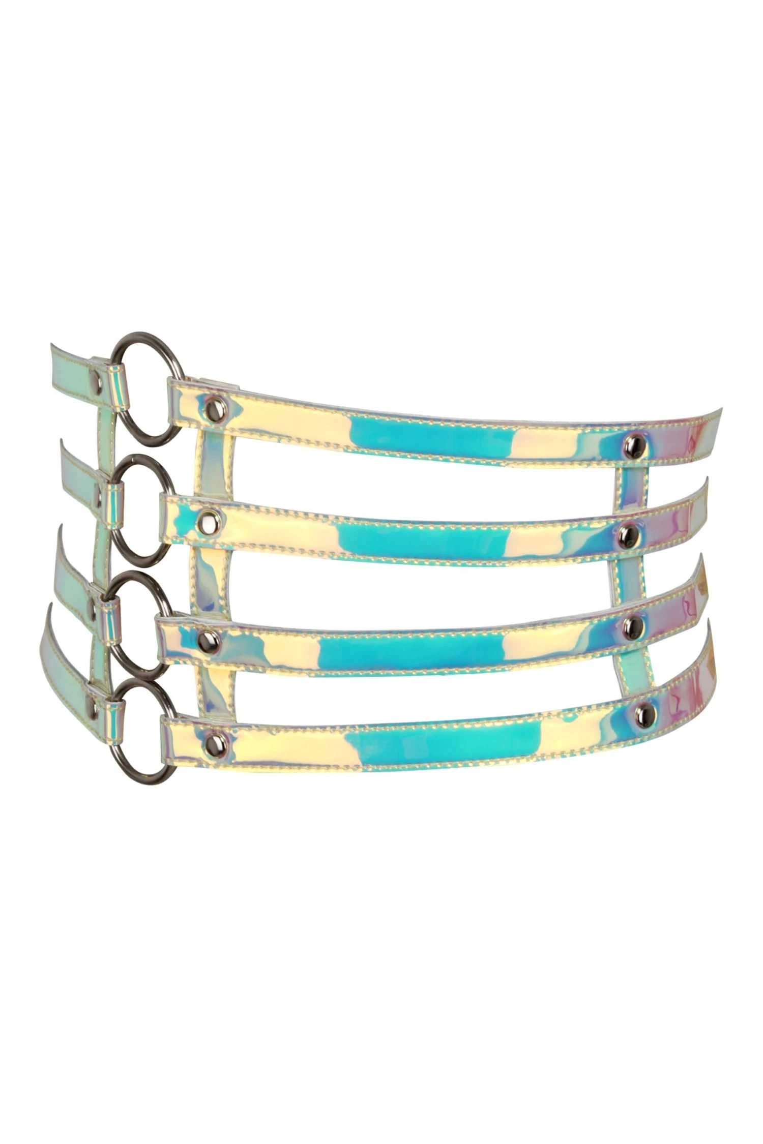 Pearlescent PVC Corset Belt 3 Pearlescent PVC Corset Belt - Image 3