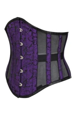 Purple Brocade Underbust Corset With Mesh Panels 5 Purple Brocade Underbust Corset With Mesh Panels -Corset Story NS 1193 1b487b4e 1f99 49f7 a36c aca51d73340c