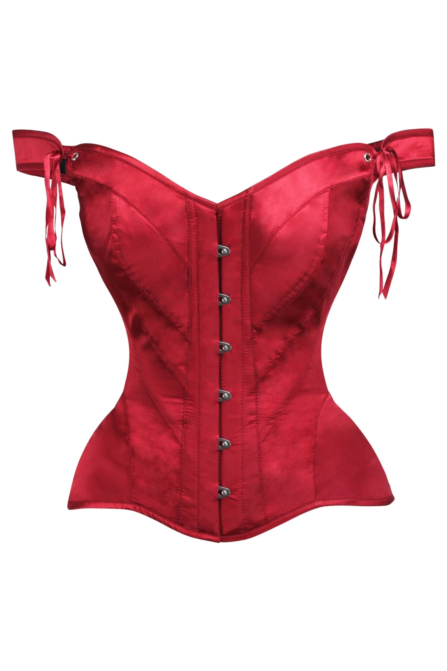 Lipstick Red Sleeved Corset 1 Lipstick Red Sleeved Corset