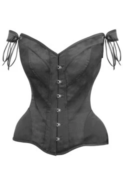 Black Satin Sleeved Corset