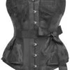 Prom Corset With Sash In Black Satin
