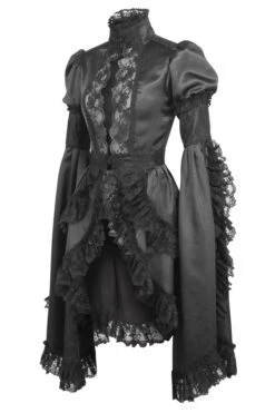Black Gothic Dress With High Neck And Elongated Sleeves 5 Black Gothic Dress With High Neck And Elongated Sleeves -Corset Story NS 1533 0b7f3e0d 7ae3 490f 9447 d4b5f8282dd1