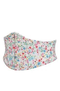 Iris Ditsy Print Cotton Waspie Belt With Zip Front -Corset Story SC 0013