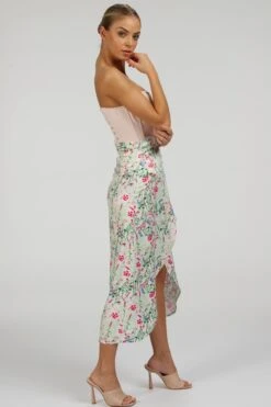 Dahlia Prairie Pink Cotton Overbust Corset With Zip Front 23 Dahlia Prairie Pink Cotton Overbust Corset With Zip Front -Corset Story SC 007 website 4