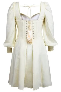 Sunflower Lemon Sorbet Corset Dress With Long Sleeves -Corset Story SC 0572
