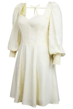 Sunflower Lemon Sorbet Corset Dress With Long Sleeves -Corset Story SC 0573