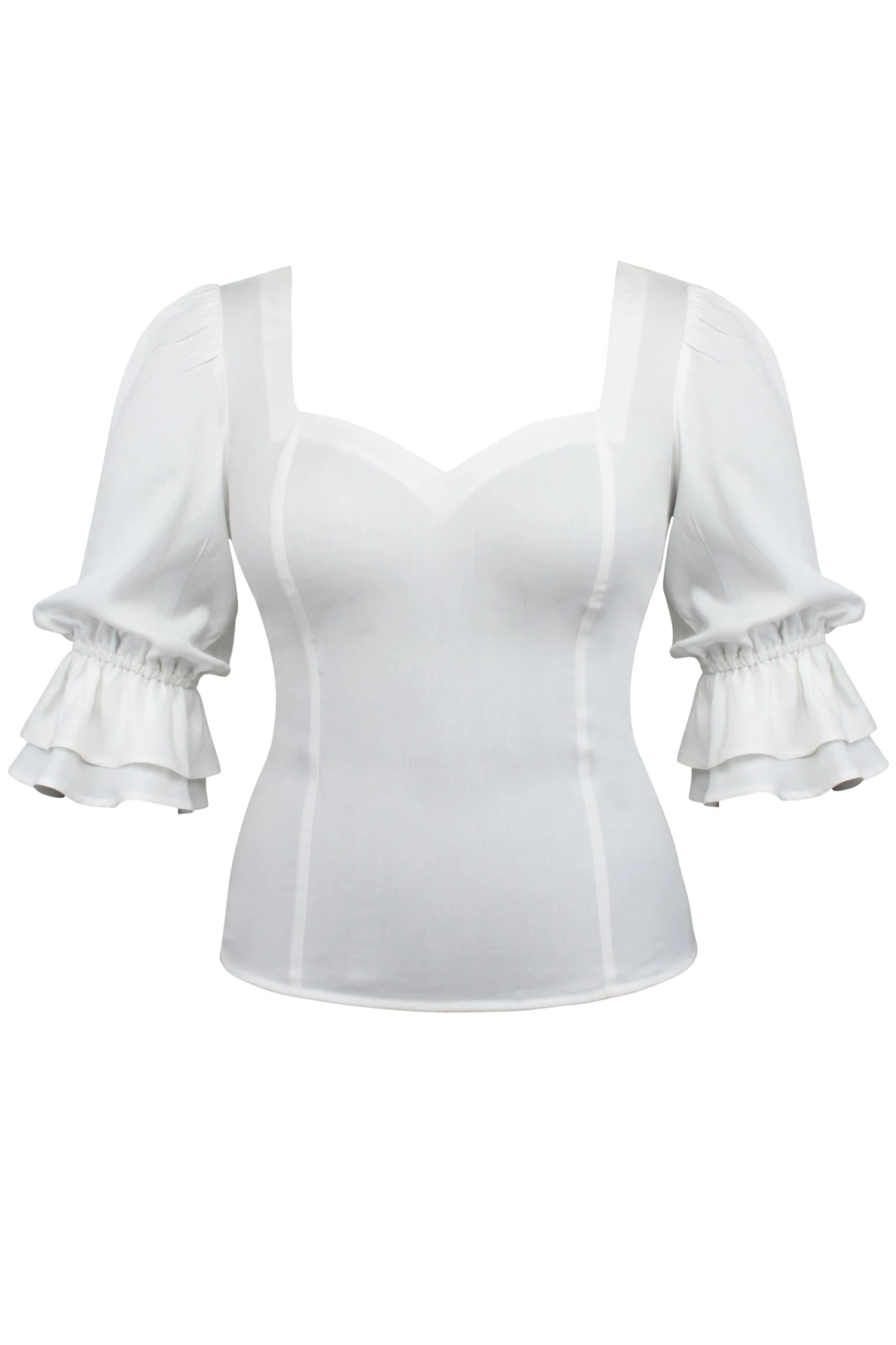 Liana White Viscose Corset-Inspired Backless Top 1 Liana White Viscose Corset-Inspired Backless Top