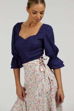 Liana Summer Navy Viscose Corset-Inspired Backless Top 29 Liana Summer Navy Viscose Corset-Inspired Backless Top -Corset Story SC 079 website 13