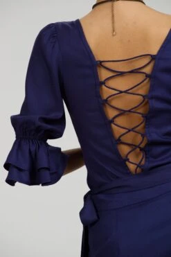 Liana Summer Navy Viscose Corset-Inspired Backless Top 21 Liana Summer Navy Viscose Corset-Inspired Backless Top -Corset Story SC 079 website 4
