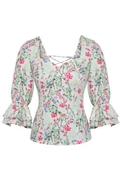 Liana Meadow Viscose Corset-Inspired Backless Top