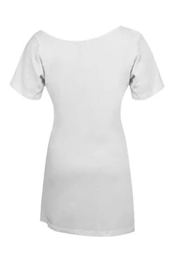 Ione White Jersey Asymmetrical T-Shirt Dress -Corset Story SC 081 back